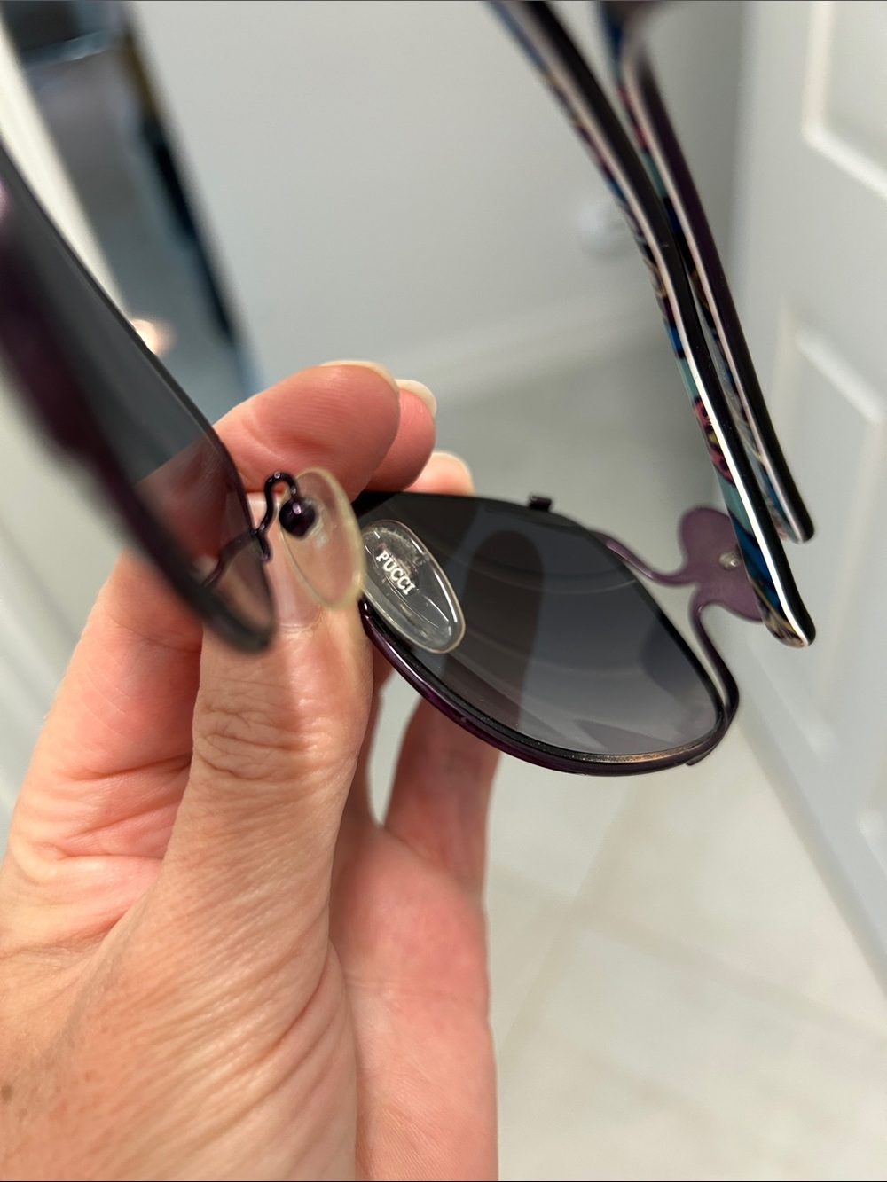 Emilio Pucci Purple Metal Frame Sunglasses - Picture 11 of 11